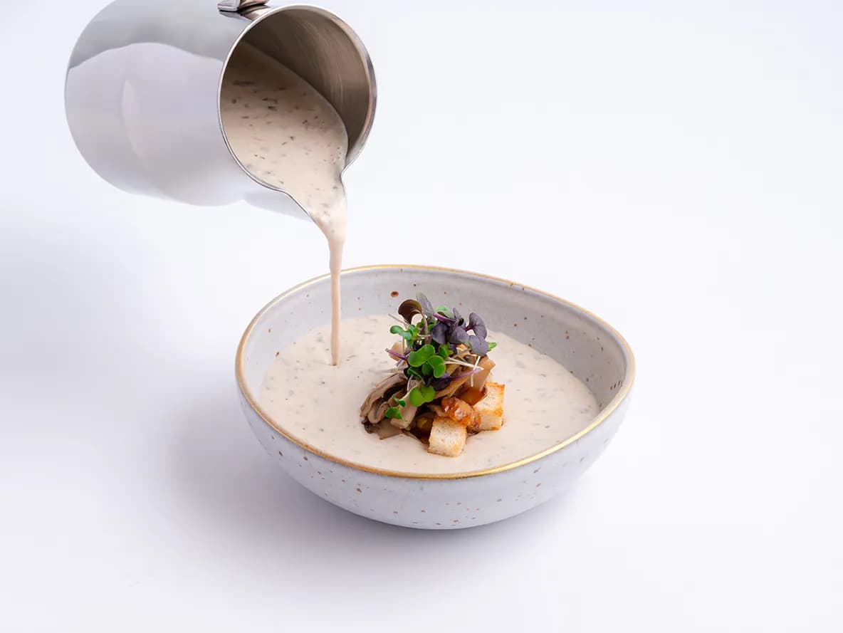Chestnut Mushroom Soup at Aram Restaurant