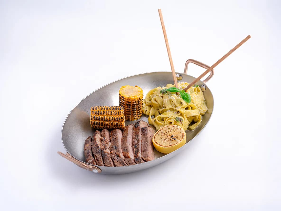 Fettuccine Steak at Aram Restaurant