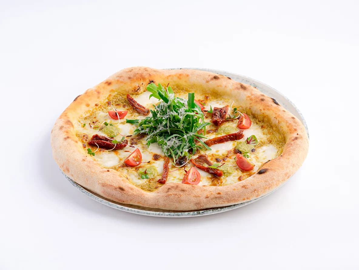 Pesto Pizza at Aram Restaurant