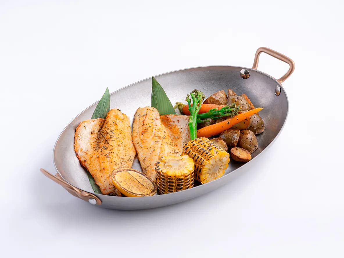 Grilled Seabass Fillet at Aram Restaurant
