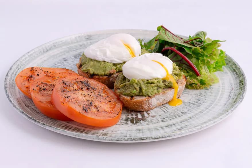 Eggs on Avocado Toast at Aram Restaurant