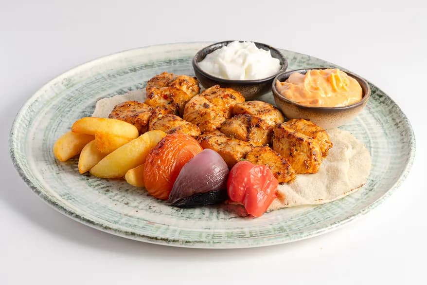 Chicken Tawook Platter at Aram Restaurant